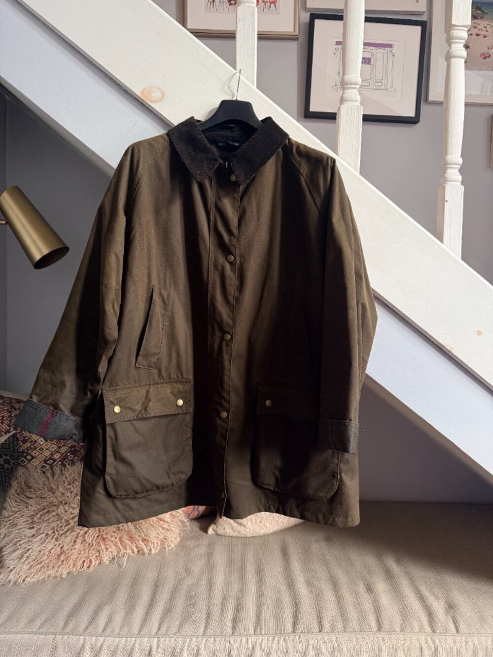 Barbour Acorn Waxed Jacket (2X, Olive)